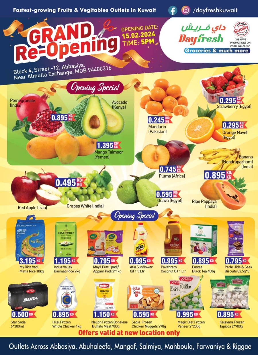 Day Fresh Grand Re-Opening Offer