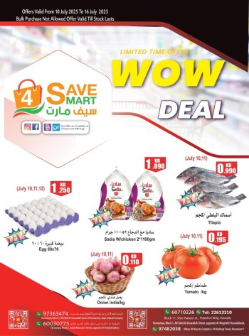 4 Save Mart Wow Deal