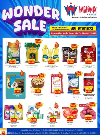 Highway Center Wonder Sale