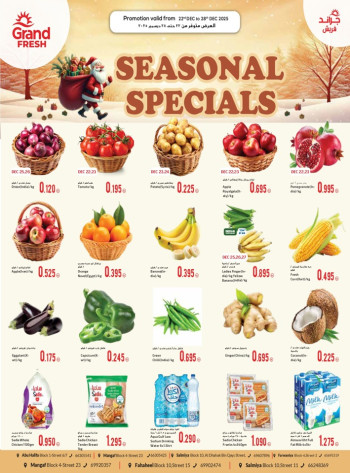 Grand Fresh Seasonal Specials