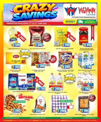 Highway Center Crazy Savings Offer
